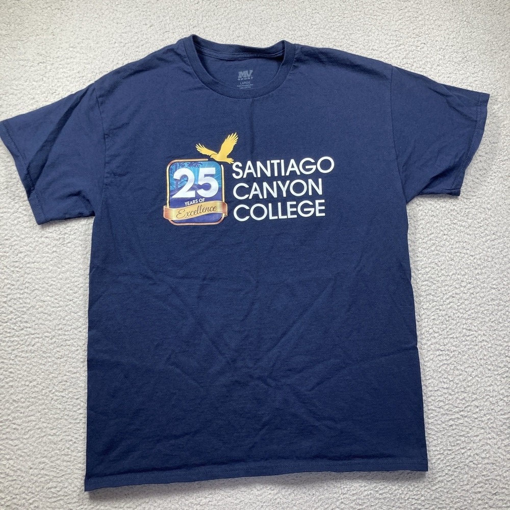 Santiago Canyon College T-Shirt Mens Large Navy Blue 25 Years Graphic Tee